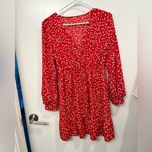 SHEIN Red Hearts Dress